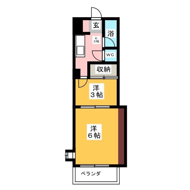 シャトーこだまの間取り