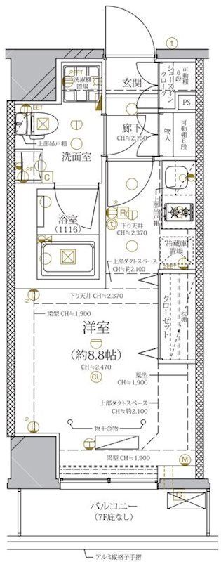 東京都墨田区本所１（マンション）の賃貸物件の間取り