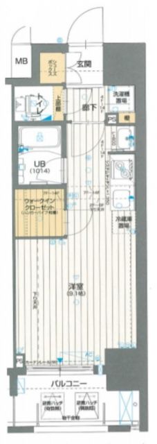 アスヴェル神戸駅前の間取り