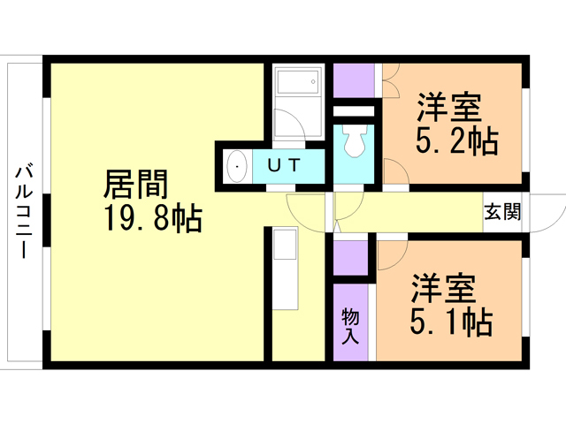 ハイム桔梗Iの間取り