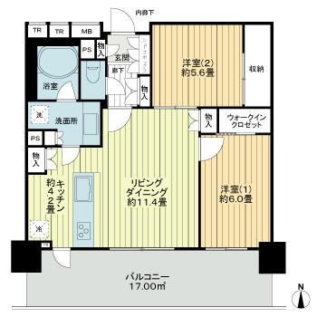 コートパセフィコ福島の間取り