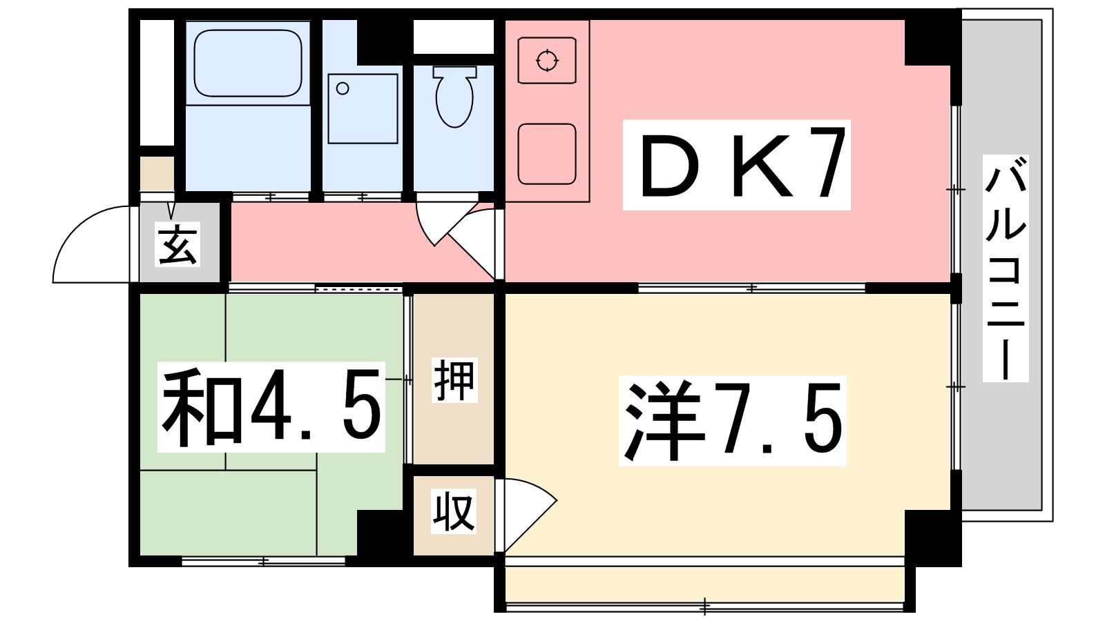 ベルトピア手柄IIIの間取り