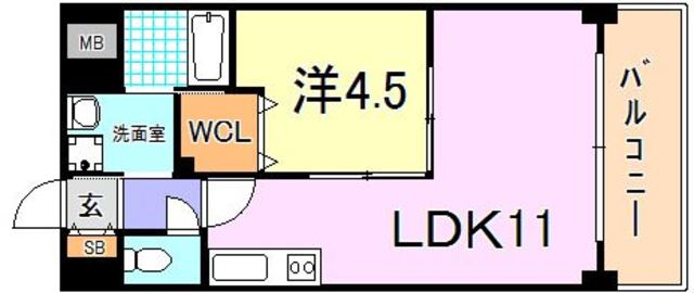 グレンパーク兵庫駅前の間取り