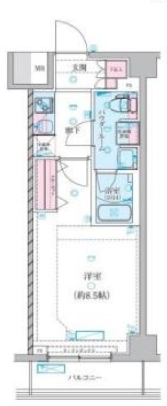 川崎市川崎区伊勢町のマンションの間取り