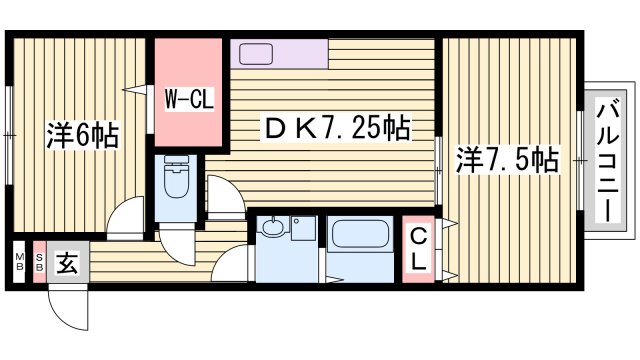 たかはいつ中仁野IIの間取り