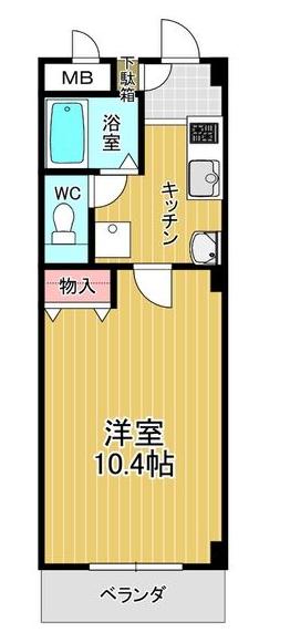 名古屋市緑区大清水のアパートの間取り