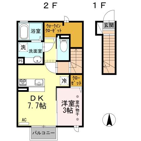 プリマージュCの間取り