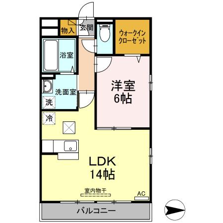 徳島市南島田町のマンションの間取り