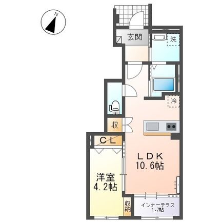 津島市唐臼町のアパートの間取り