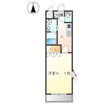 鈴鹿市住吉のアパートの間取り