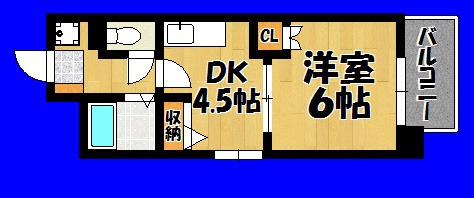 福岡市西区内浜のマンションの間取り