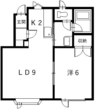 大樹コーポリバーサイドIの間取り