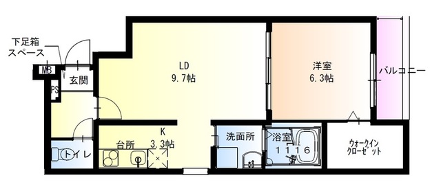 堺市西区浜寺石津町中のアパートの間取り