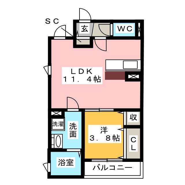 カームタイム吹上の間取り