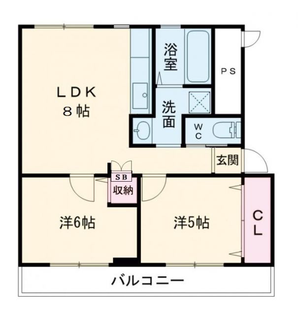 高津橋農住団地Ｂ棟の間取り