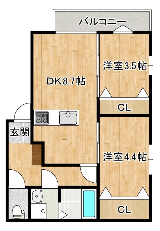 リテラス筑紫の間取り