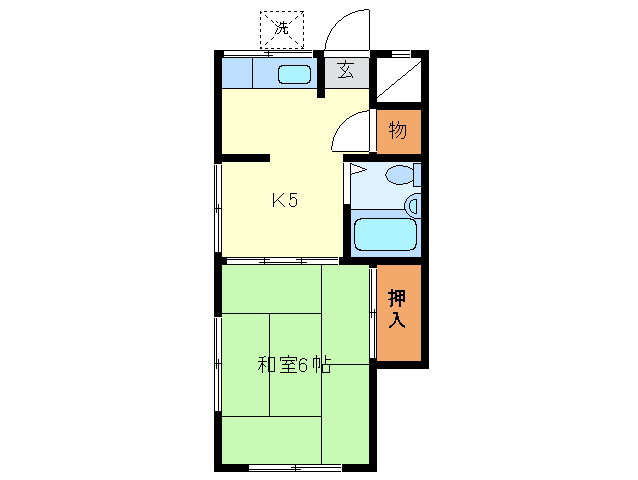 小田川ハイツの間取り