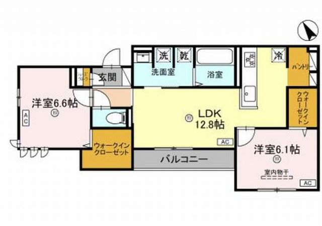 堺市北区黒土町のアパートの間取り