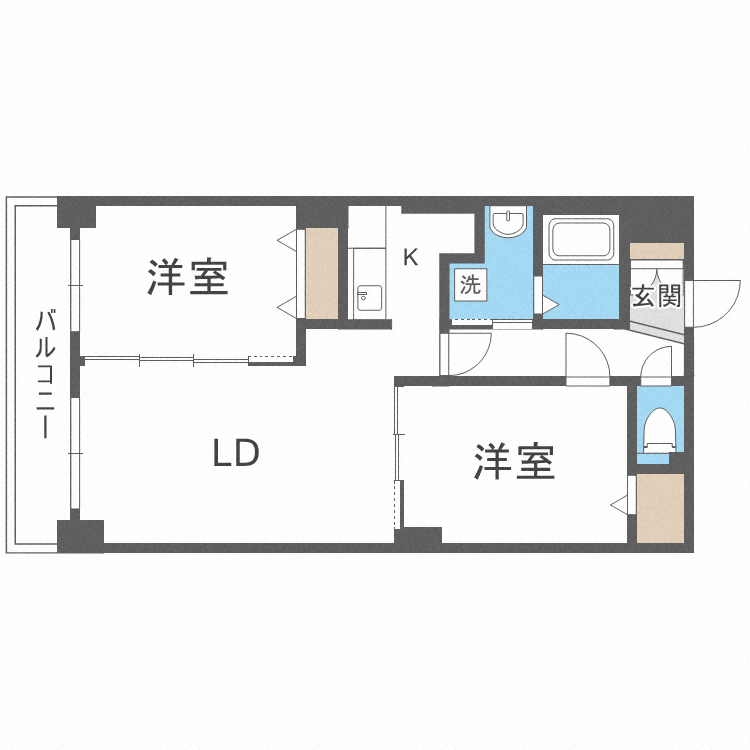 札幌市豊平区福住一条のマンションの間取り