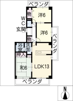 プリンセス三ッ池の間取り