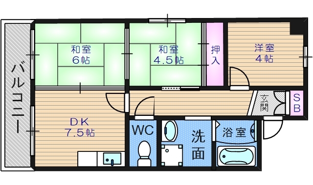 Lakia Maison中小阪の間取り