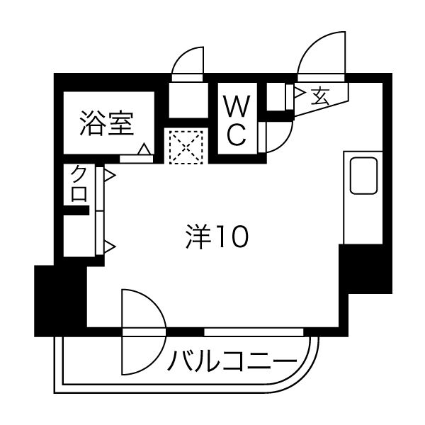 メゾンクレスト円山公園の間取り