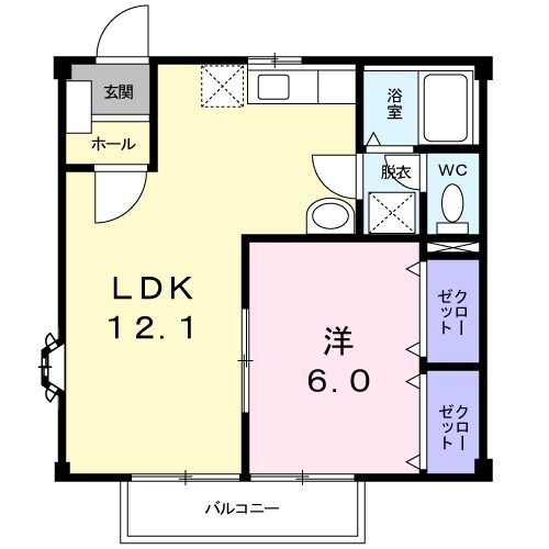 【橿原市四条町のアパートの間取り】