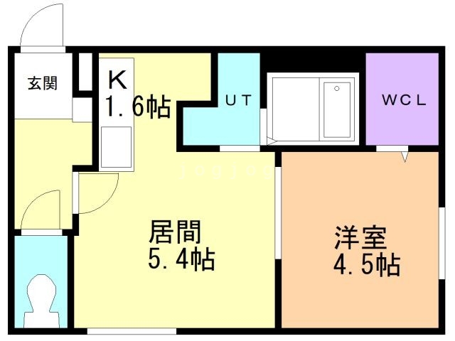 札幌市東区北四十三条東のマンションの間取り