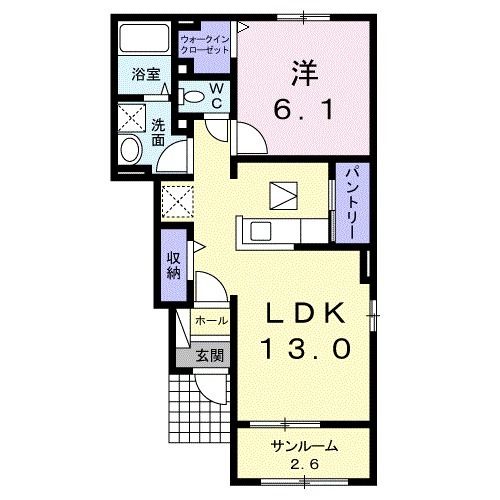 矢板市上町のアパートの間取り