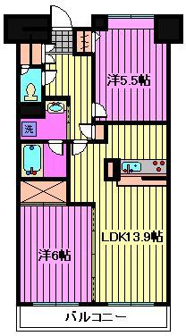 さいたま市大宮区吉敷町のマンションの間取り