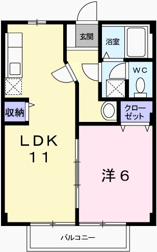 姫路市網干区宮内のアパートの間取り