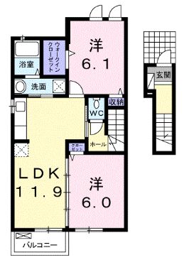 高松琴平電鉄長尾線 池戸駅 徒歩29分 2階建 築12年の間取り写真