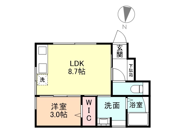 ＢＡＳＥ稲荷元町IIの間取り