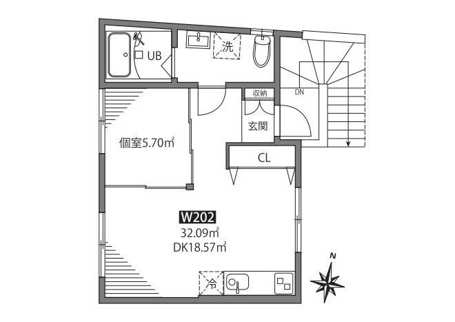 北区赤羽台のアパートの間取り