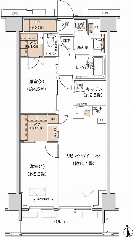 プライムネクサス大森北の間取り