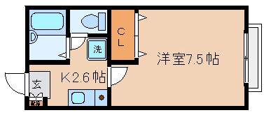 神戸市兵庫区会下山町のマンションの間取り