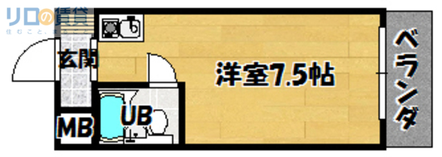 大阪市東淀川区井高野のマンションの間取り