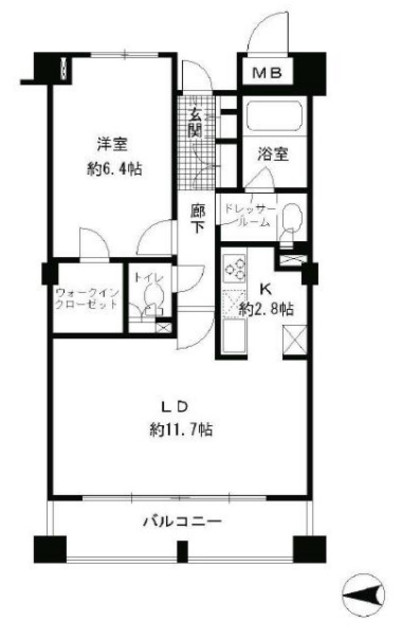 ガーネットコート四谷の間取り