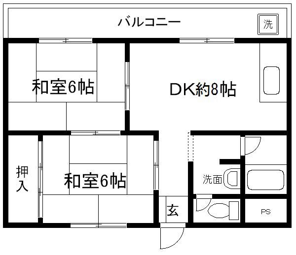 京都市中京区壬生天池町のマンションの間取り