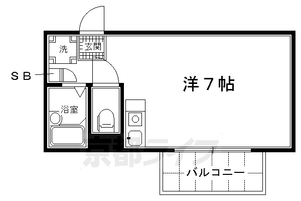 京都市東山区森下町のマンションの間取り