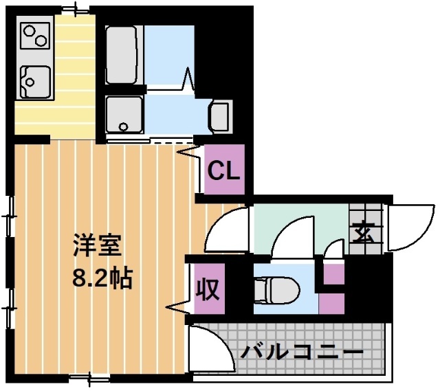 名古屋市瑞穂区駒場町のアパートの間取り