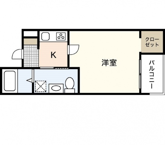 広島市安佐南区上安のアパートの間取り