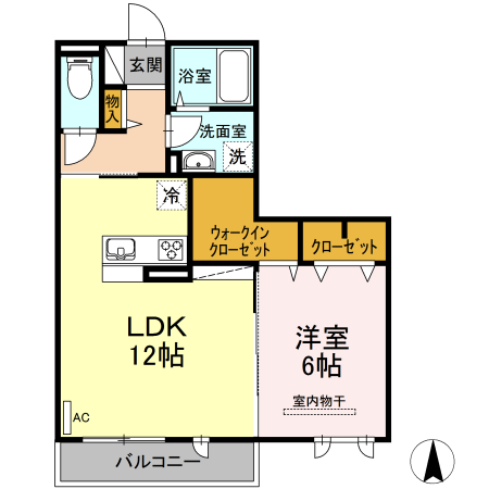 セジュールKAMI　Gの間取り