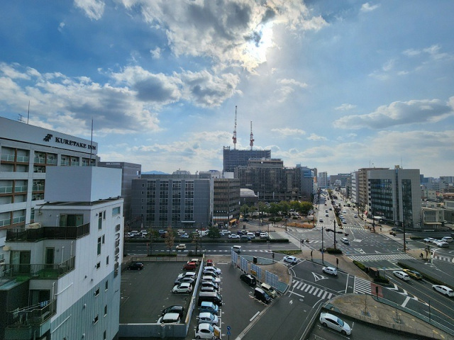 【岡山市北区柳町のマンションの眺望】