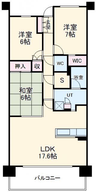 【名古屋市天白区植田のマンションの間取り】