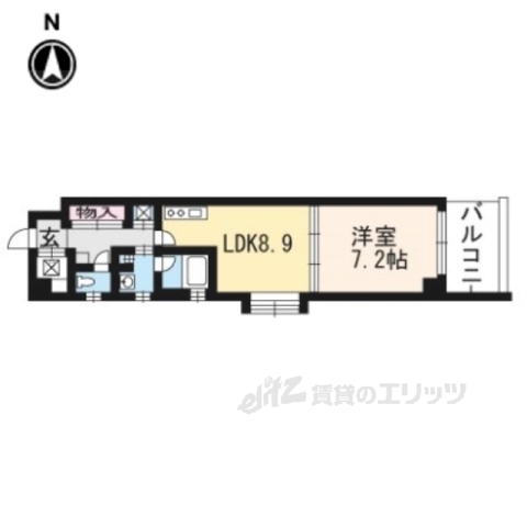 京都市下京区塗師屋町のマンションの間取り