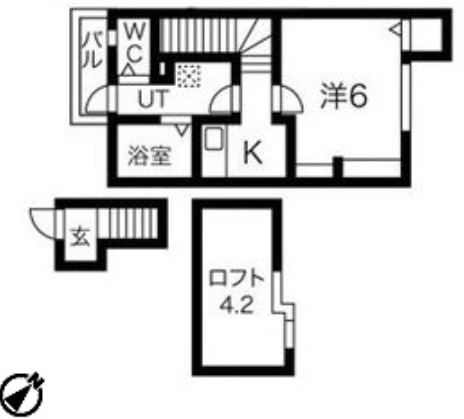 堺市西区上野芝向ヶ丘町のアパートの間取り