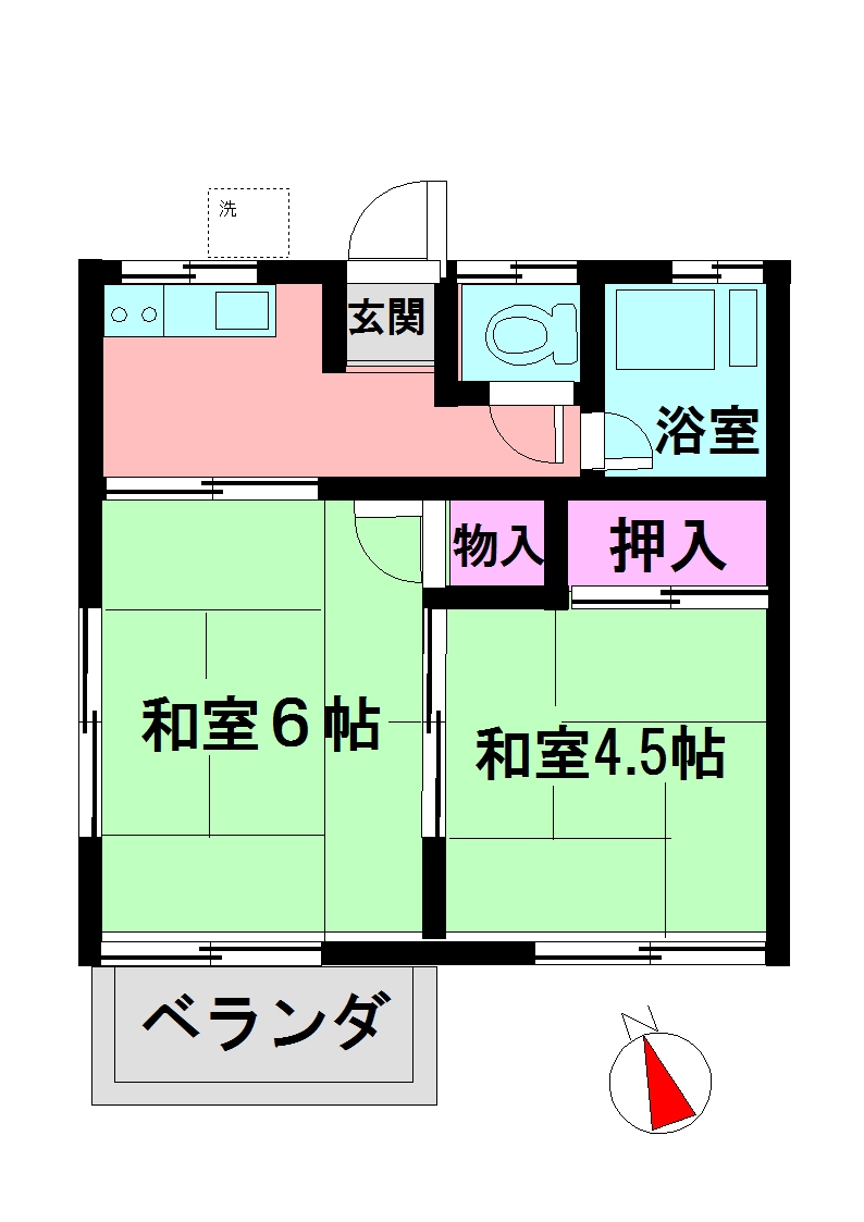 ベルメゾン鴨居の間取り