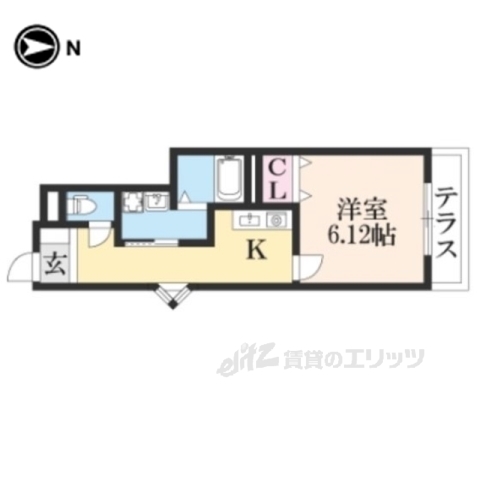 湖南市下田のアパートの間取り