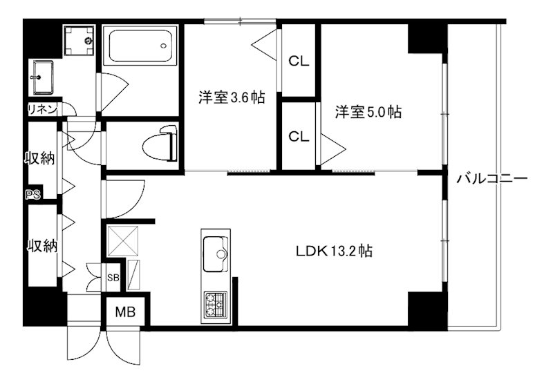 MODERN PALAZZO 箱崎graceの間取り写真